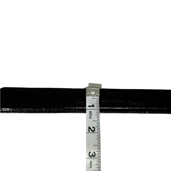 Martin Dingman Belt Black Alligator Grain Italian Calfskin Leather Men’s Size 38 - Picture 14 of 14